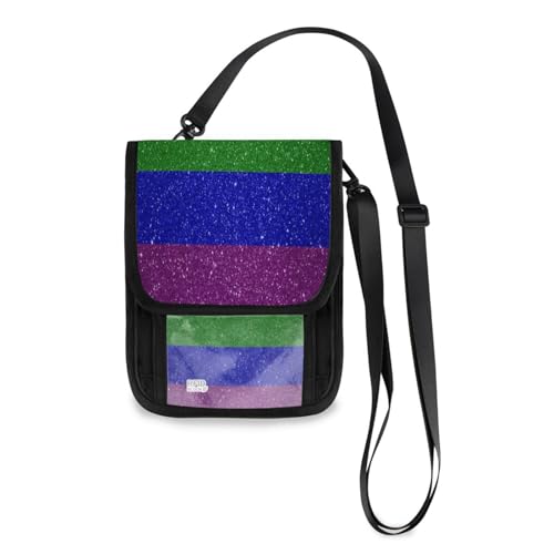 Kcldeci Reisebrieftaschen, Geldbörsen, Handytaschen, Crossbody-Taschen, Peace-Regenbogen, Reise-Halstasche, Reisepasshülle für Damen und Herren, mehrfarbig, Einheitsgröße, Casual von Kcldeci