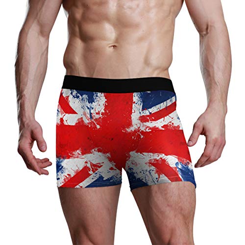 Kcldeci UK Flag Union Jack Herren Unterwäsche Boxershorts Shorts für Männer Jungen Gr. L, mehrfarbig von Kcldeci