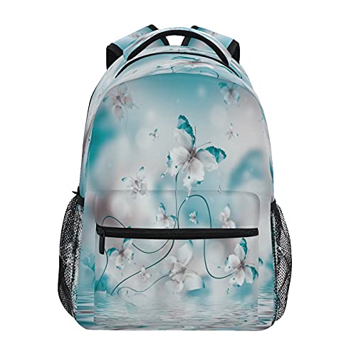 Toller Schmetterling-Rucksack für Schüler und Studenten, 14 Zoll (35,6 cm) Laptop, Rucksack, Reisetasche, Tagesrucksack, Schultertasche für Jungen und Mädchen von Kcldeci