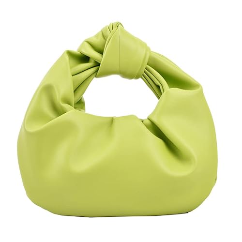 Damen Handtasche-Retro Geknotete Gewebte Schultertasche-Weiche PU Leder Umhangetasche Fashion Shopper Bag Tote Bag Mode Handgefertigte Bag Leichte Einkaufstasche(Grün) von Kcomotee