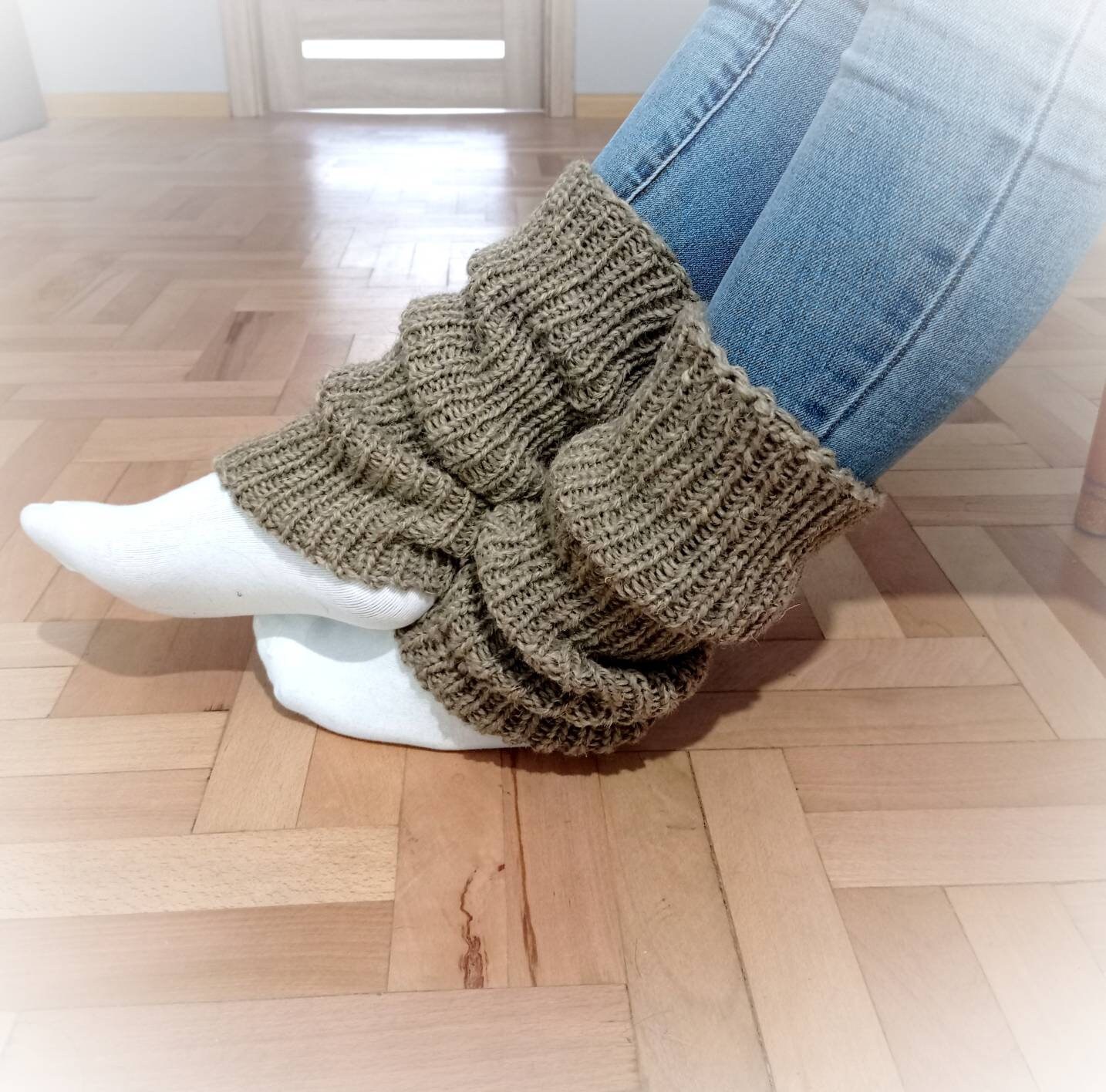 Handgestrickte Stulpen Aus Wolle Dicke Yoga-Socken Natürliche Schafwolle Bulgarien Auf Bestellung von Kcwool