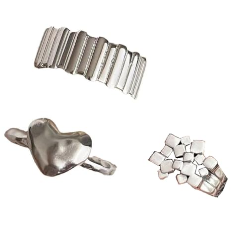 Kdouehg Offener Fingerring Breite Unregelmäßiger Geometrischer Ring Damenring von Kdouehg