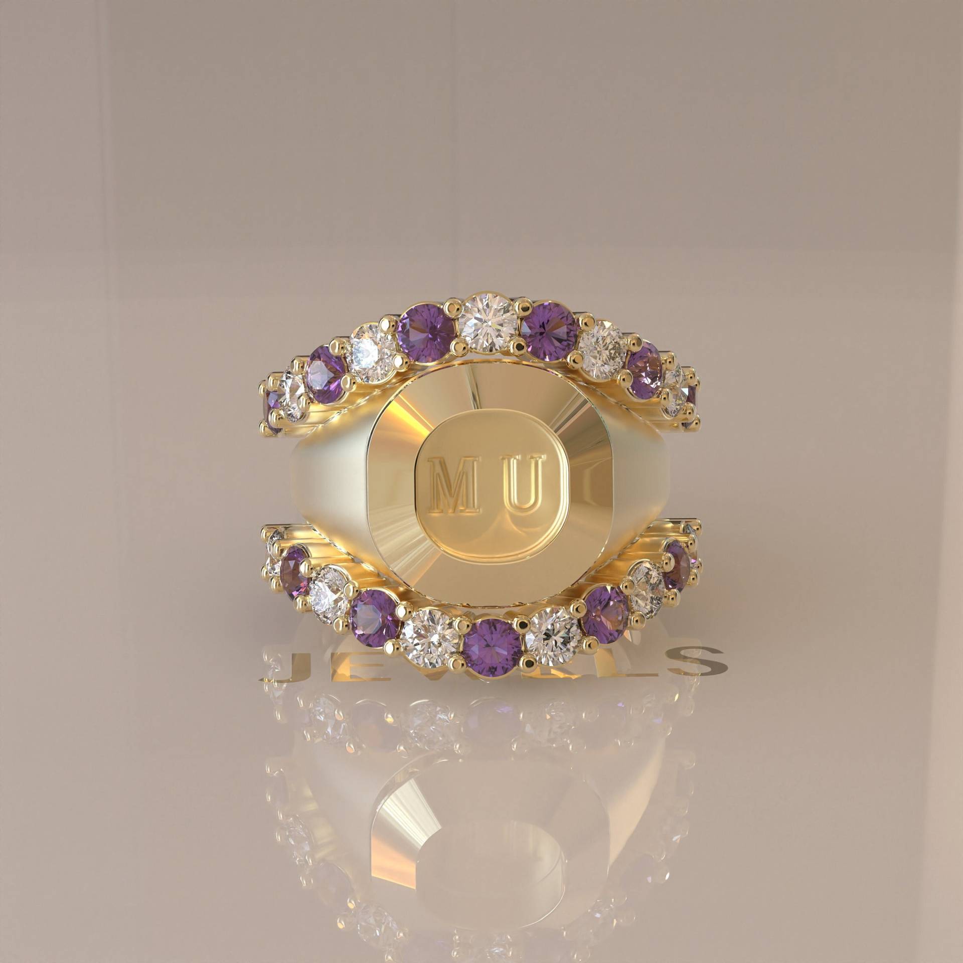 2Ct Amethyst Ring Wrap, Gaurd, Anpassbarer Vergrößerer, Moissanite Ringenhancer, Aggie Wrapper, Wrap von Kdrjewels