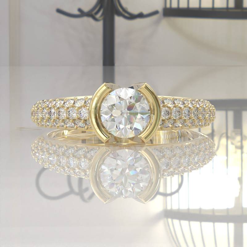 Moissanit Verlobungsring, Trauring, Verlobungsring von Kdrjewels