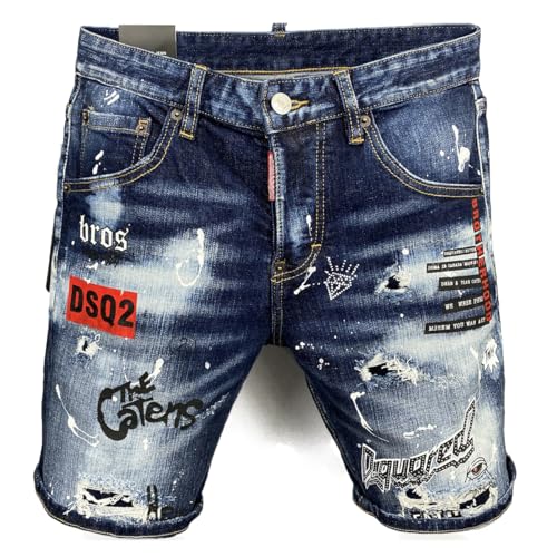 Kdtoll Kurze Jeans Herren Sommer – Slim Fit Denim Y2K Kurze Hosen, Ripped und Elastisch, Bequeme Streetwear Jeansshorts mit Taschen, Hip-Hop Stil Kdtoll Kurze Jeans Herren Sommer – Slim Fit Denim Y2K Kurze Hosen, Ripped und Elastisch, Bequeme Streetwear Jeansshorts mit Taschen, Hip-Hop Stil von Kdtoll