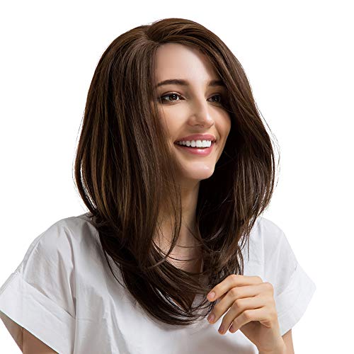 Fashion Damen Perücke, seitlicher Scheitel, mittellanges Haar, Braun Fashion Damen Perücke, seitlicher Scheitel, mittellanges Haar, Braun von KeKeandYaoYao