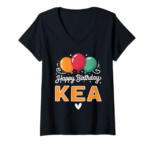 Damen Alles Gute zum Geburtstag Spruch Kea T-Shirt mit V-Ausschnitt Damen Alles Gute zum Geburtstag Spruch Kea T-Shirt mit V-Ausschnitt von Kea Name Spruch für Geburtstag