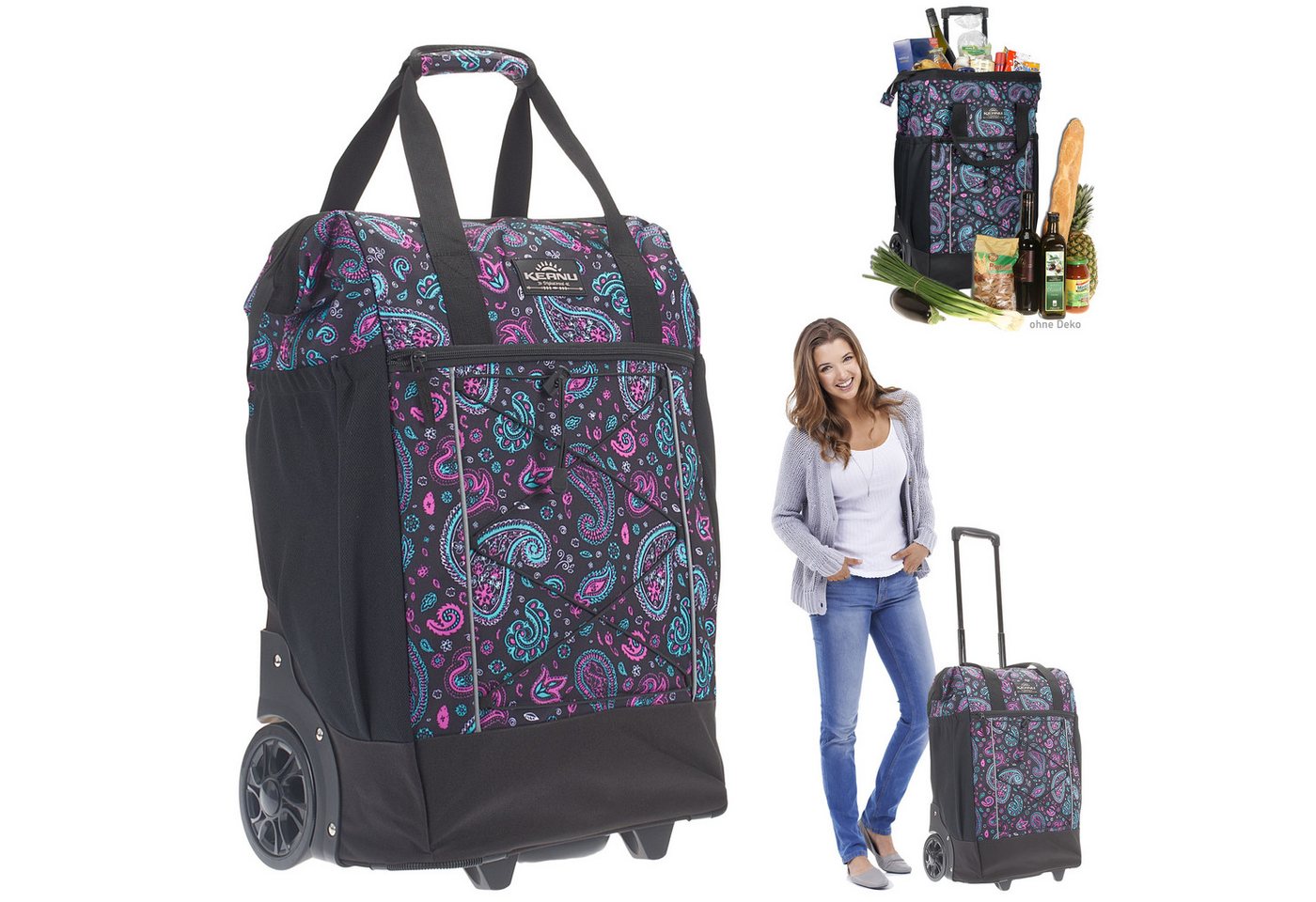 Keanu Bags Einkaufstrolley XL Wheel große Räder Shoppingtrolley Shopper Trolley, Einkaufsroller Shoppingroller Einkaufstasche mit Rollen von Keanu Bags