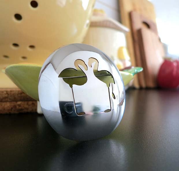 Pre-Loved Collection - Upcycling Löffelbrosche Mit Flamingopaar-Silhouetten von KeastDesign