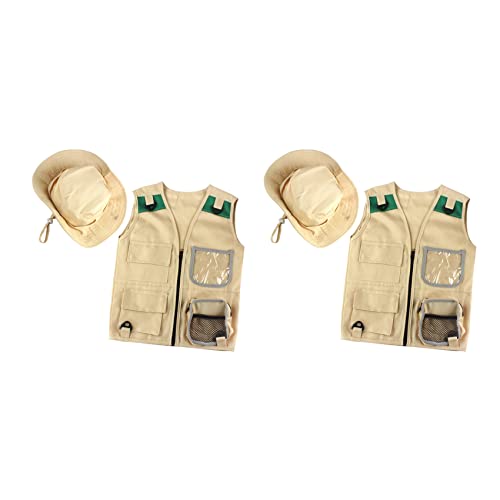 Keavenoy 2 x Outdoor-Abenteuer-Set, Cargo-Weste für Kinder und Spielzeug für Rollenspiele, im Forscher-Kostüm, bequem und langlebig Keavenoy 2 x Outdoor-Abenteuer-Set, Cargo-Weste für Kinder und Spielzeug für Rollenspiele, im Forscher-Kostüm, bequem und langlebig von Keavenoy