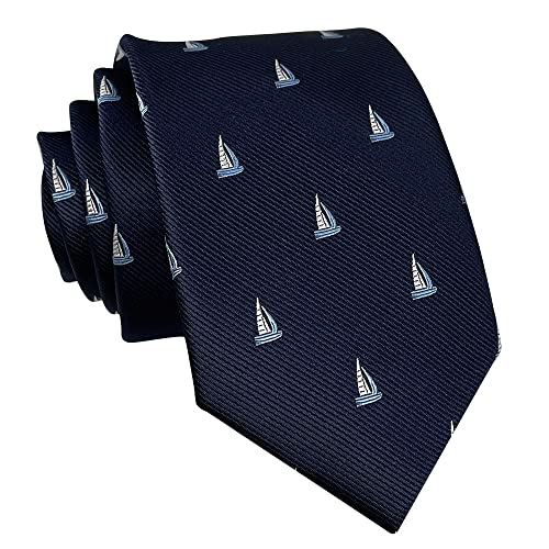 Kebocis Herren-Krawatte aus Mikrofaser-Polyester mit Muster für Herren, Segelboot, Regular-3" Kebocis Herren-Krawatte aus Mikrofaser-Polyester mit Muster für Herren, Segelboot, Regular-3" von Kebocis
