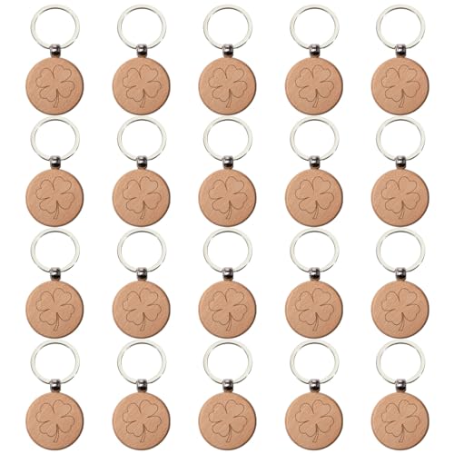Keboyoe 20 Stück Schlüsselanhänger Kleeblatt Holz, Glücksbringer Schlüsselanhänger Kleeblatt, Gastgeschenke Kleeblatt SchlüsselanhäNger, Abschiedsgeschenk für Dekorationg,Dankeschön Geschenke Keboyoe 20 Stück Schlüsselanhänger Kleeblatt Holz, Glücksbringer Schlüsselanhänger Kleeblatt, Gastgeschenke Kleeblatt SchlüsselanhäNger, Abschiedsgeschenk für Dekorationg,Dankeschön Geschenke von Keboyoe