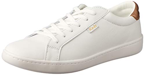 Keds Damen Ace Leather/metallic Heel Sneaker, White/Rose Gold, 37 EU von Keds