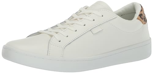 Keds Damen Ace Leather Sneaker, Weiß/Hellbraun Leopard, 37.5 EU von Keds