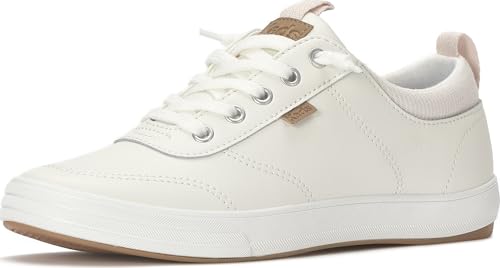 Keds Damen Center Iii Slip on Modischer Sneaker, Weiß/Blush Leder, 39.5 EU von Keds