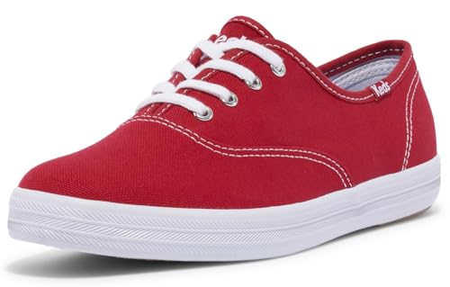 Keds Damen Champion Canvas Lace Up Sneaker, Rote Leinwand, 40 EU X-Weit von Keds