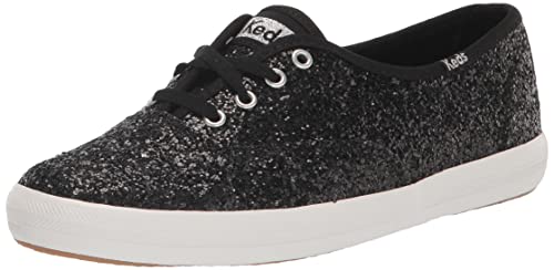Keds Champion Glitzer-Sneaker mit Schnürung, für Damen, Schwarz, 38.5 EU von Keds