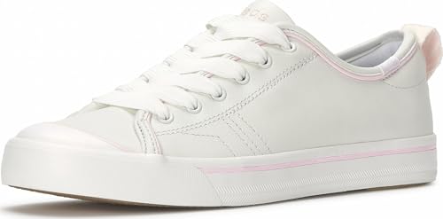 Keds Damen Cruise-7 Modischer Sneaker, Weiß/Rosa Leder, 36 EU von Keds