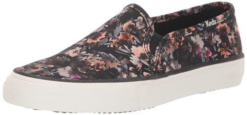 Keds Damen Doppeldecker Slip On, Schwarz/Blumenmuster, 39 EU von Keds