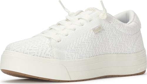Keds Damen Park-5b Modischer Sneaker, Weißer Strick, 37 EU Weit von Keds
