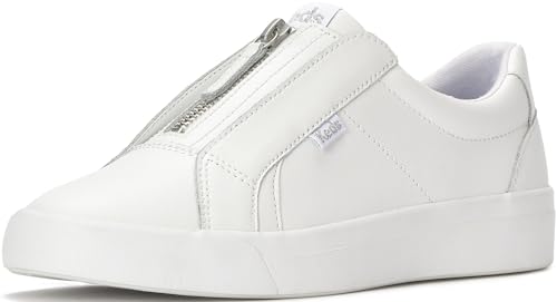 Keds Damen Przip-6 Modischer Sneaker, Weißes Leder, 38.5 EU Weit von Keds