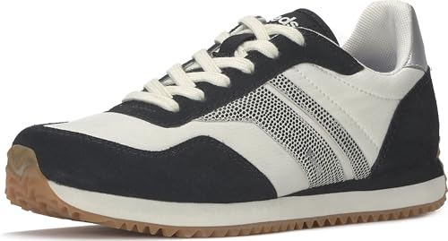 Keds Damen Rena Lace Up Sneaker, Schwarz/Weiß/Burgunderrot/Dalmata, 35 EU von Keds