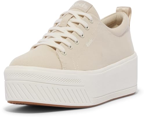 Keds Damen Skyler Lace Up Sneaker, Taupe Leinwand, 40 EU von Keds