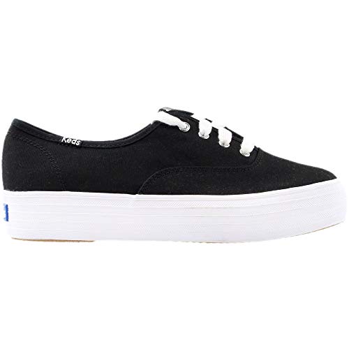 Keds Damen Triple Black Sneaker, Schwarz Leinen, 41 EU von Keds