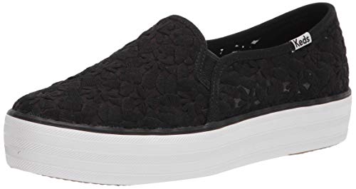 Keds Damen Triple CVO FLORAL Embroidery Sneaker, Schwarz, 39.5 EU von Keds