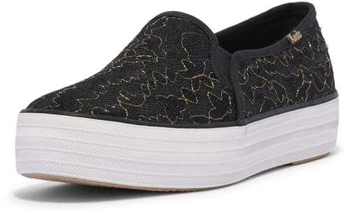Keds Damen Triple Decker Slip on Sneaker, Schwarze Spitze, 40 EU von Keds