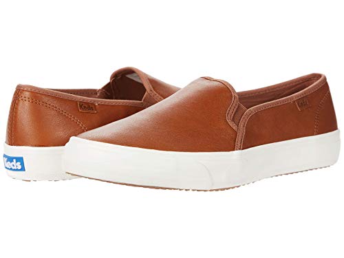 Keds Damen Doppeldecker-Schlupfschuh Sneaker, Cognac Leder von Keds