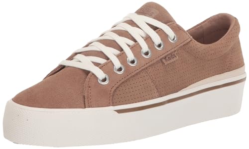 Keds Jump Kick Duo Damen-Sneaker mit Schnürung, Taupe Perf Suede, 10 von Keds