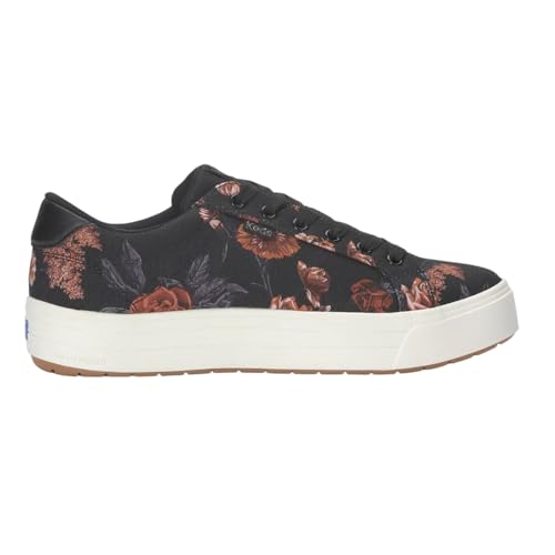 Keds Park Damen-Sneaker mit Schnürung, Schwarz/Pink Floral Canvas, 38 EU von Keds