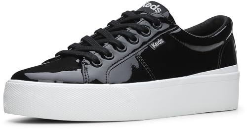 Keds Women's Jump Kick Duo Lace Up Sneaker, Black Patent Leather, 6.5 von Keds