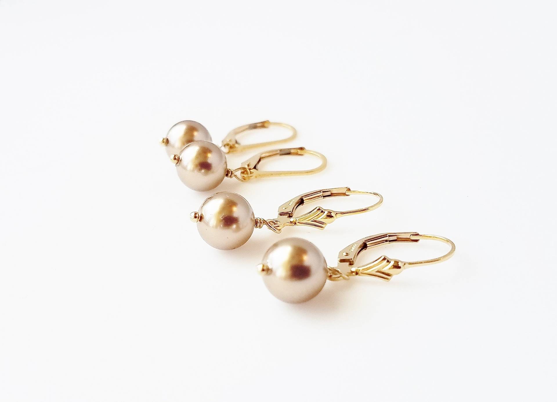 Crystal Pearls Hängeohrringe 14Kt Gold-Filled Oder Sterling Silber von KeeDesigns