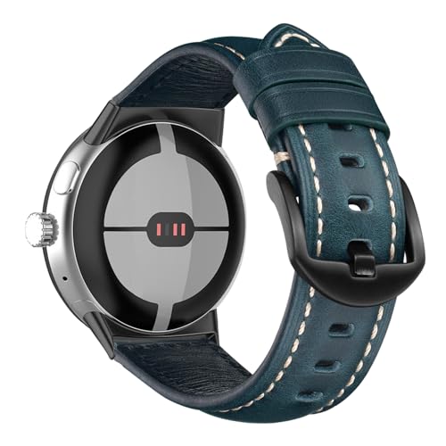 KeeFos Armband Kompatibel mit Google Pixel Watch 3 45mm, Herren Damen Uhrenarmband, Leder Ersatzarmband für Google Pixel Watch 3 45mm - Blau KeeFos Armband Kompatibel mit Google Pixel Watch 3 45mm, Herren Damen Uhrenarmband, Leder Ersatzarmband für Google Pixel Watch 3 45mm - Blau von KeeFos