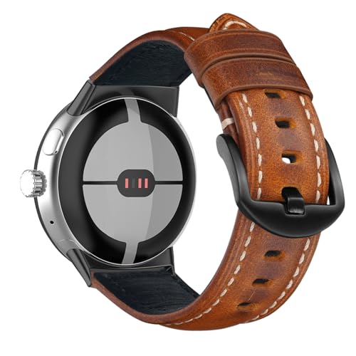 KeeFos Armband Kompatibel mit Google Pixel Watch 3 45mm, Herren Damen Uhrenarmband, Leder Ersatzarmband für Google Pixel Watch 3 45mm - Hellbraun KeeFos Armband Kompatibel mit Google Pixel Watch 3 45mm, Herren Damen Uhrenarmband, Leder Ersatzarmband für Google Pixel Watch 3 45mm - Hellbraun von KeeFos
