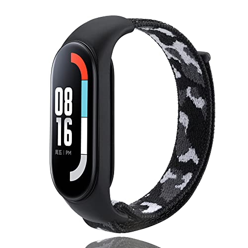 Keecuty Armband für Xiaomi Mi Band 7/Mi Band 6/Mi Band 5/Amazfit Band 5,Nylon Uhrenarmband Verstellbares Sport Ersatzarmbänd Kompatibel mit Xiaomi Mi Band 7 Ersatzarmband für Herren Damen von Keecuty