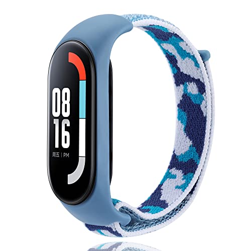 Keecuty Armband für Xiaomi Mi Band 7/Mi Band 6/Mi Band 5/Amazfit Band 5,Nylon Uhrenarmband Verstellbares Sport Ersatzarmbänd Kompatibel mit Xiaomi Mi Band 7 Ersatzarmband für Herren Damen von Keecuty