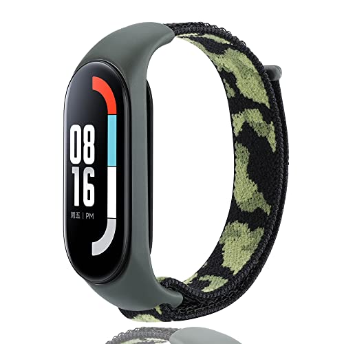 Keecuty Armband für Xiaomi Mi Band 7/Mi Band 6/Mi Band 5/Amazfit Band 5,Nylon Uhrenarmband Verstellbares Sport Ersatzarmbänd Kompatibel mit Xiaomi Mi Band 7 Ersatzarmband für Herren Damen von Keecuty