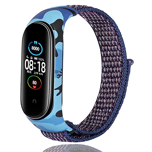 Keecuty Armband kompatibel mit Xiaomi Mi Band 6 Armband Xiaomi Mi Band 5 Armband, Verstellbarer Nylon Ersatzarmband kompatibel xiaomi mi Band 4/xiaomi mi Band 3 für Frauen Männer von Keecuty