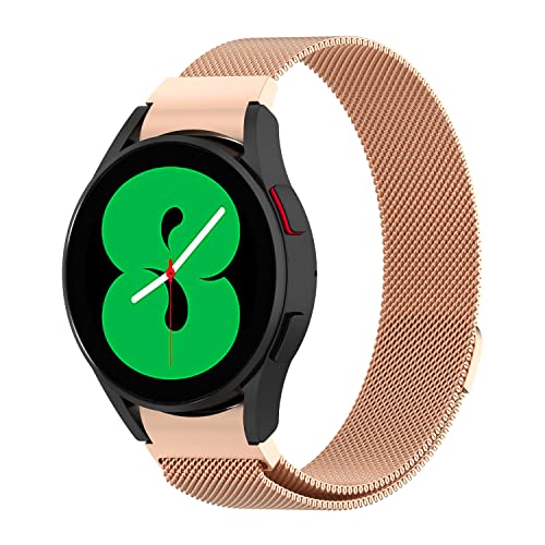 Kompatibel mit Galaxy Watch 4 Armband, Milanese Loop Metall für Samsung Galaxy Watch 4 Classic Armband 46 mm / 42 mm/Galaxy Watch 4 Armband 44 mm / 40 mm, Magnetisch Armbänder für Damen/Herren von Keecuty