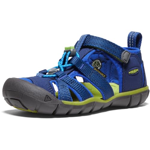 KEEN Seacamp 2 Cnx Unisex Kinder Sandalen , Blau Blue Depths Chartreuse, 24 EU von KEEN