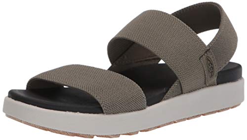 KEEN Elle Rückengurt-Damen Sandale, Dusty Oliv/Weiß, 40.5 EU von KEEN