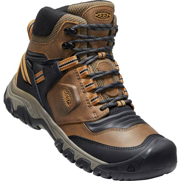 KEEN Herren Multifunktionsstiefel RIDGE FLEX MID WP M-BISON/GOLDEN BROWN von Keen