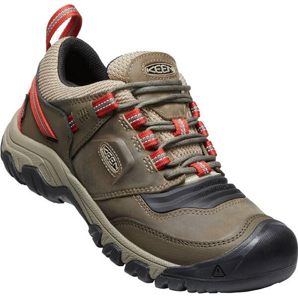 KEEN Herren Trekkinghalbschuhe RIDGE FLEX WP M-TIMBERWOLF/KETCHUP von Keen