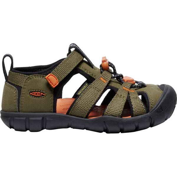 KEEN Kinder Sandalen SEACAMP II CNX C-DARK OLIVE/GOLD FLAME von Keen