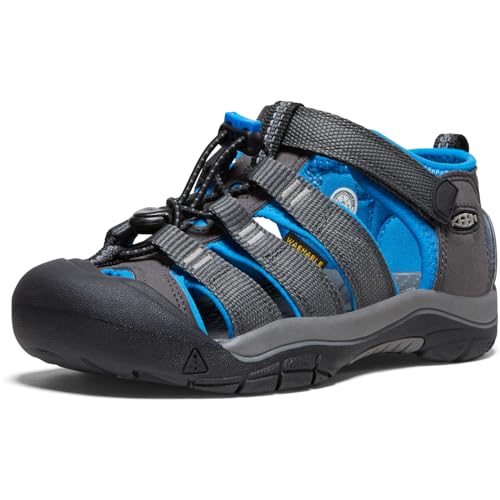 Keen Unisex Kinder Newport H2 Sandale, Grau (Magnet/Brilliant Blue), 27/28 EU von KEEN