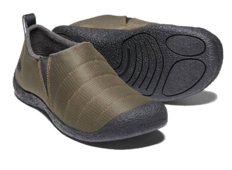 Keen Men Howser II Hausschuhe gefüttert dark oliv / black Hüttenschuhe von Keen