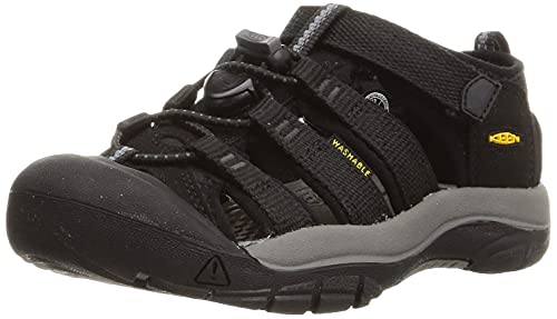 Keen Unisex Kinder Newport H2 Sandale, Schwarz (Black/Keen Yellow), 32/33 EU Einheitsgröße von KEEN